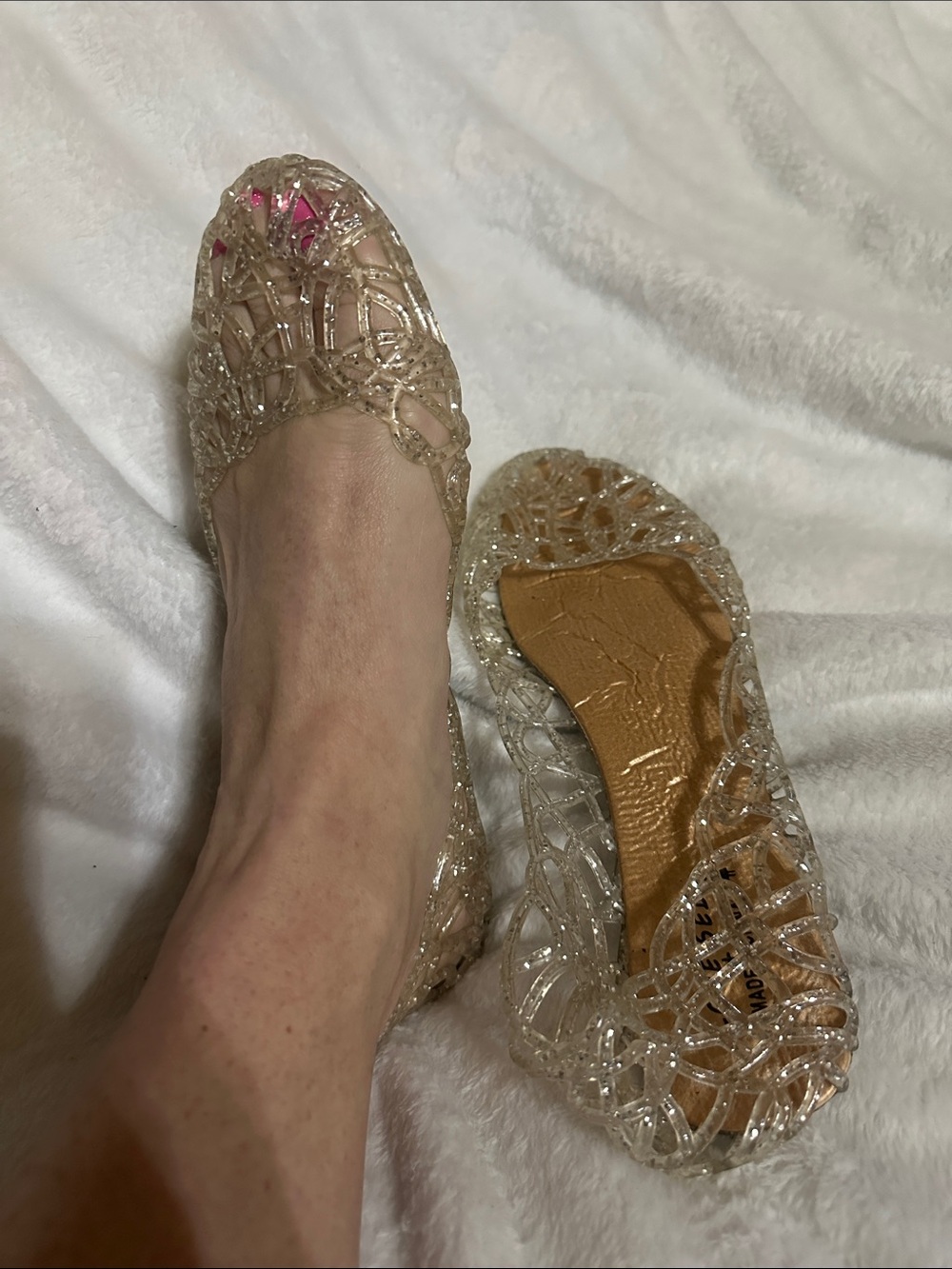 Clear Jelly Ballet Flats - Women's Comfortable Slip-On Shoes